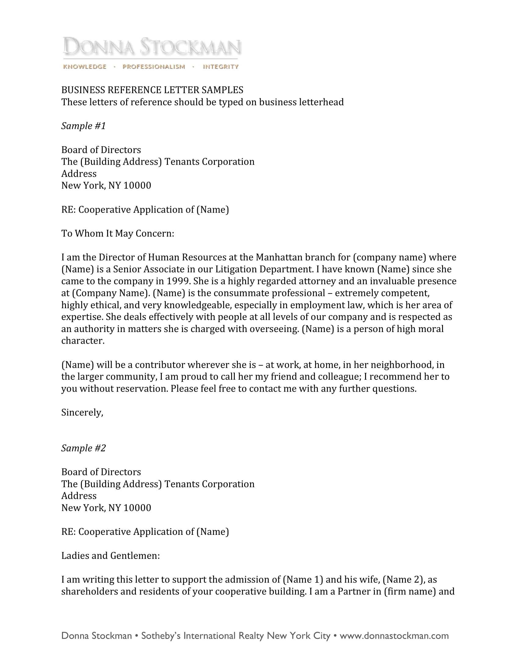 10+ Business Reference Letter Examples - Pdf | Examples For Business Reference Template Word