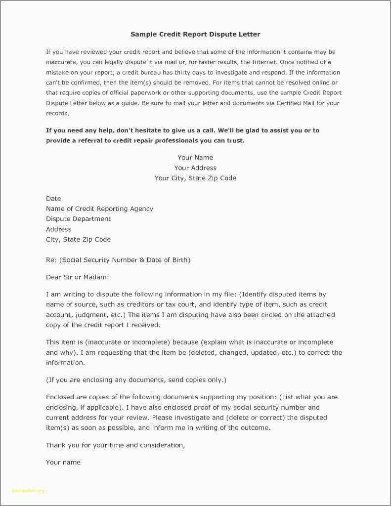 10 Sample Credit Repair Letters | Business Letter Inside Credit Report Dispute Letter Template