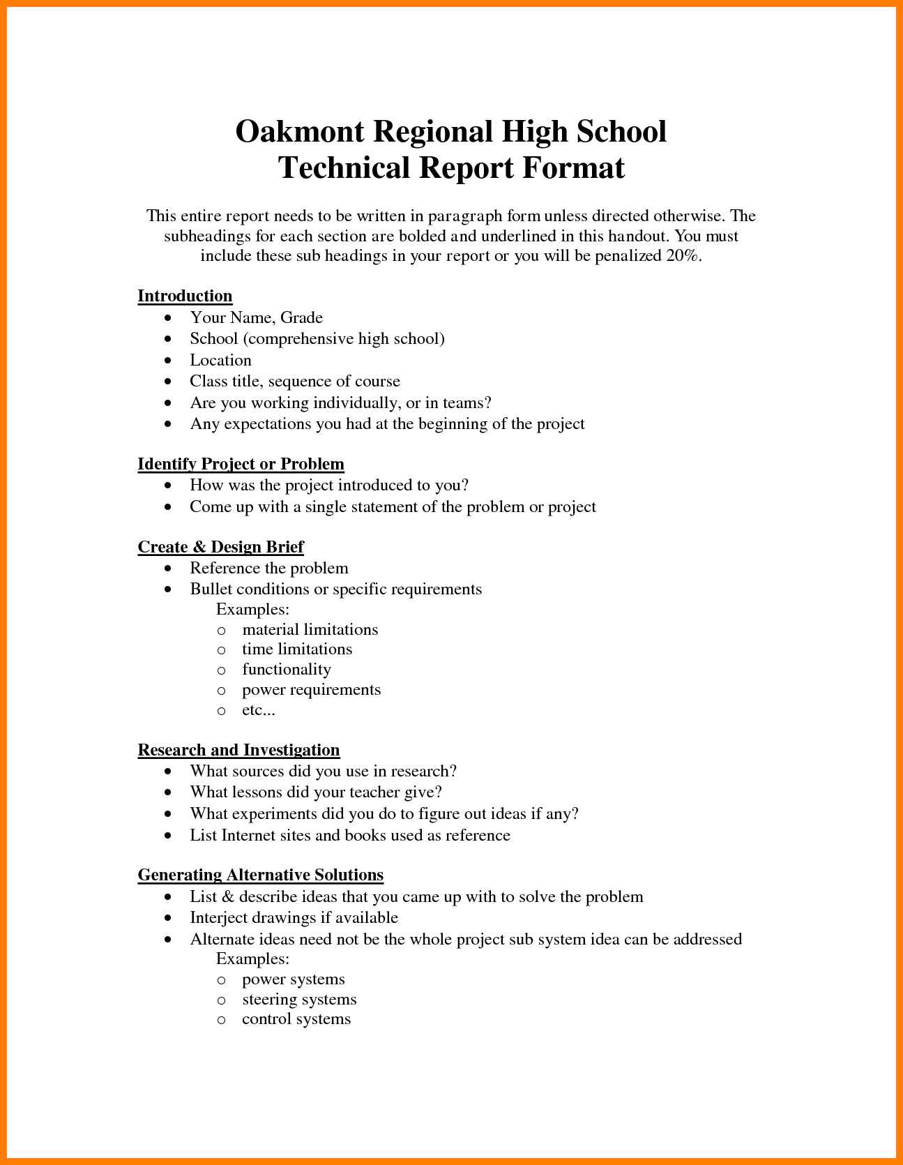 10+ Technical Report Writing Examples – Pdf | Examples In Template For Technical Report