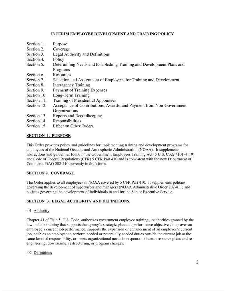 10+ Training Policy Templates Free Pdf Format Download With Training Report Template Format
