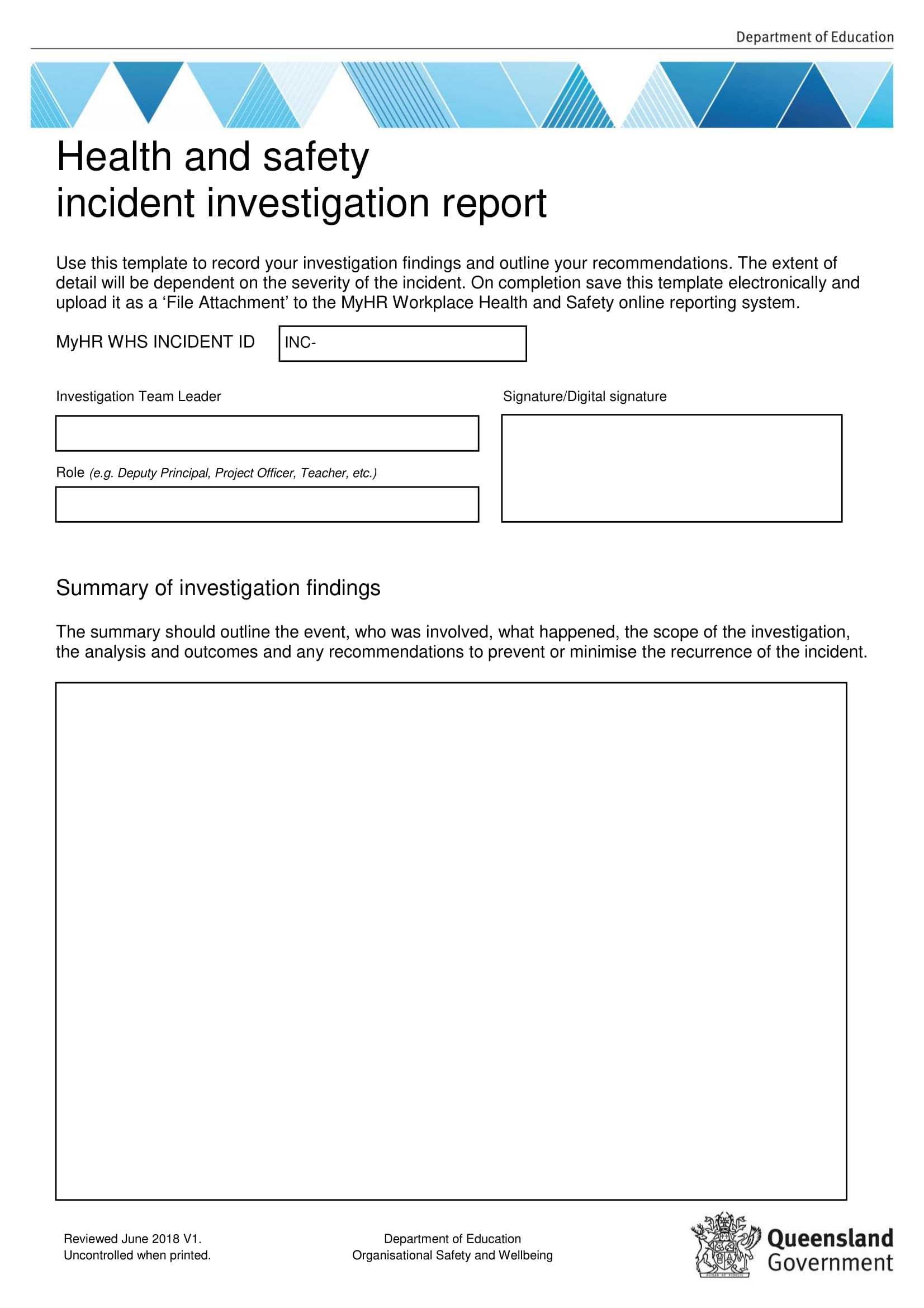 10+ Workplace Investigation Report Examples – Pdf | Examples Within Incident Report Form Template Qld
