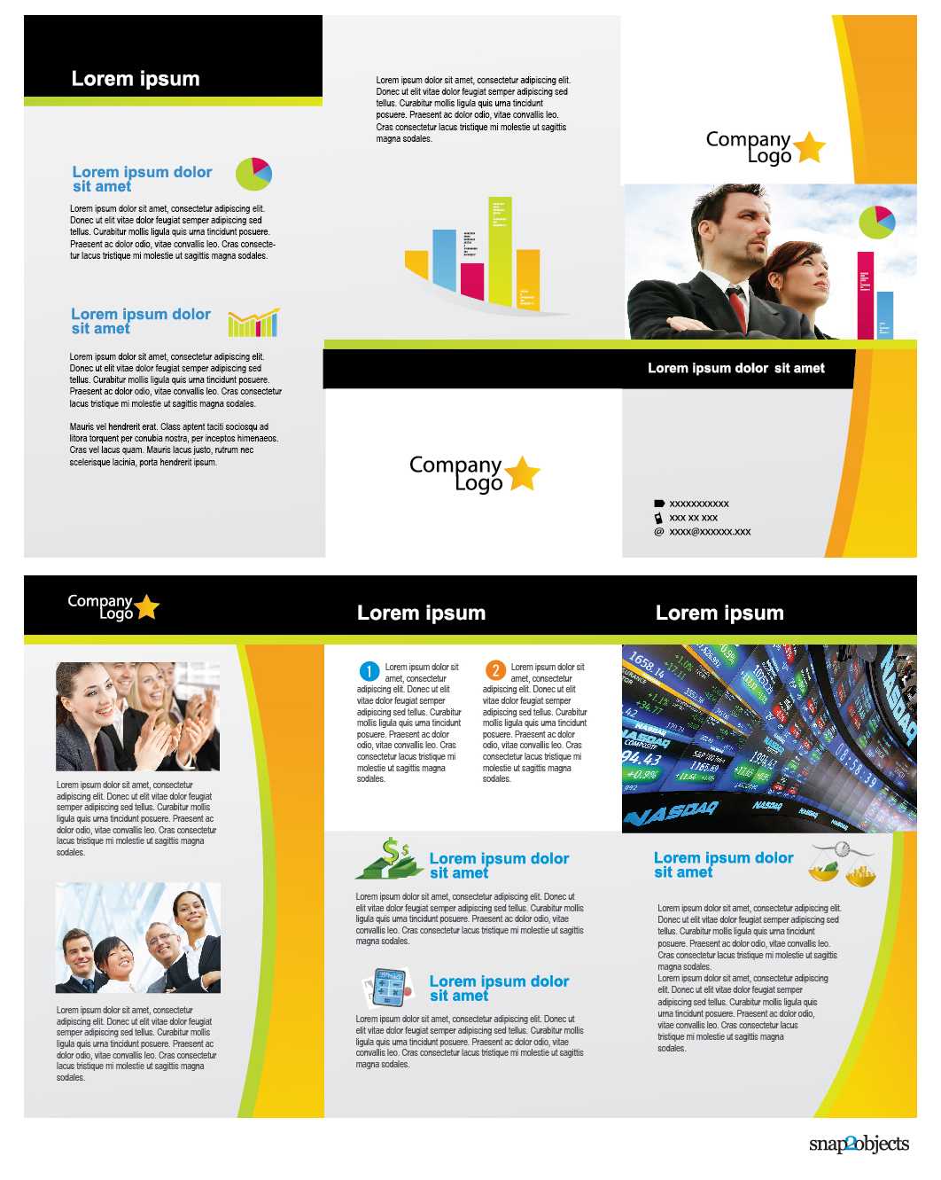 12 Free Vector Brochure Templates Images – Business Brochure Intended For Free Business Flyer Templates For Microsoft Word
