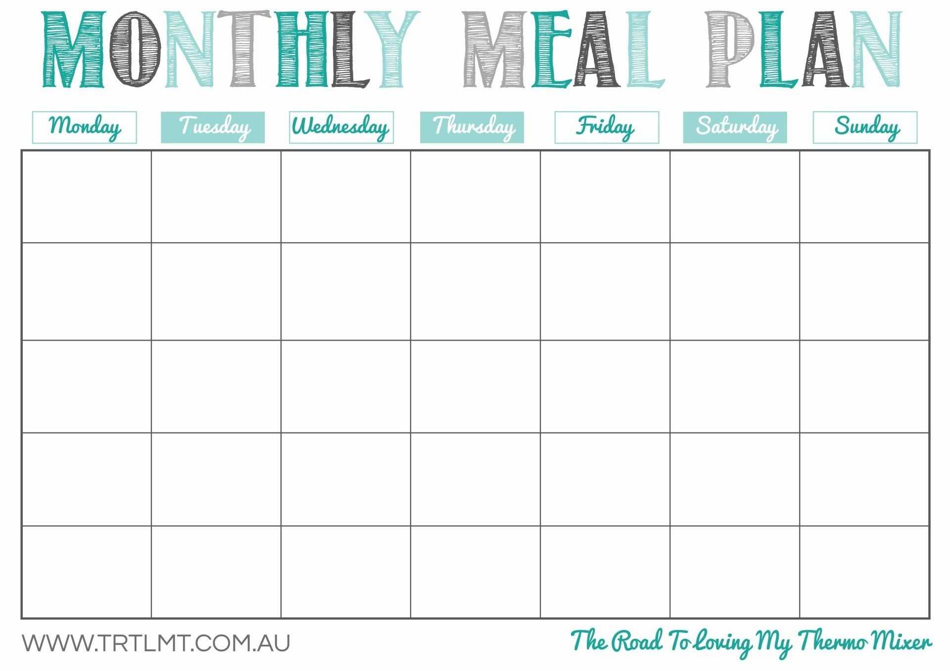12 Meal Planner Template | Radaircars In Meal Plan Template Word