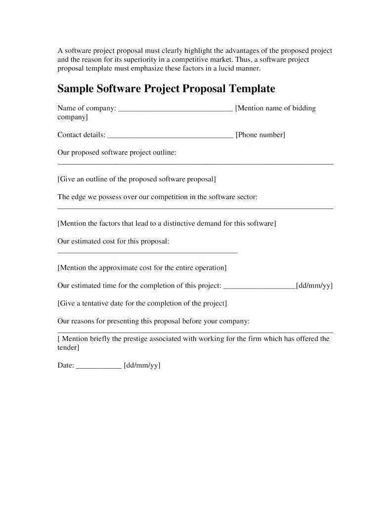 12+ Software Project Proposal Examples – Pdf, Word | Examples With Software Project Proposal Template Word