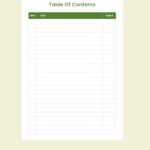 15 Best Table Of Content Templates For Your Documents with Blank Table Of Contents Template
