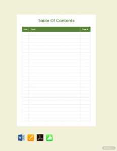 15 Best Table Of Content Templates For Your Documents with Blank Table Of Contents Template