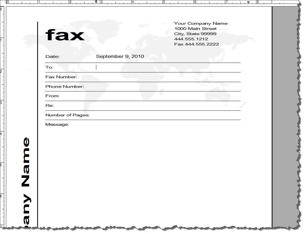 15 Cover Page Template Word 2010 Images – Cover Page With Fax Template Word 2010