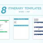 16+ Free Itinerary Templates – Travel, Wedding, Vacation With Blank Trip Itinerary Template
