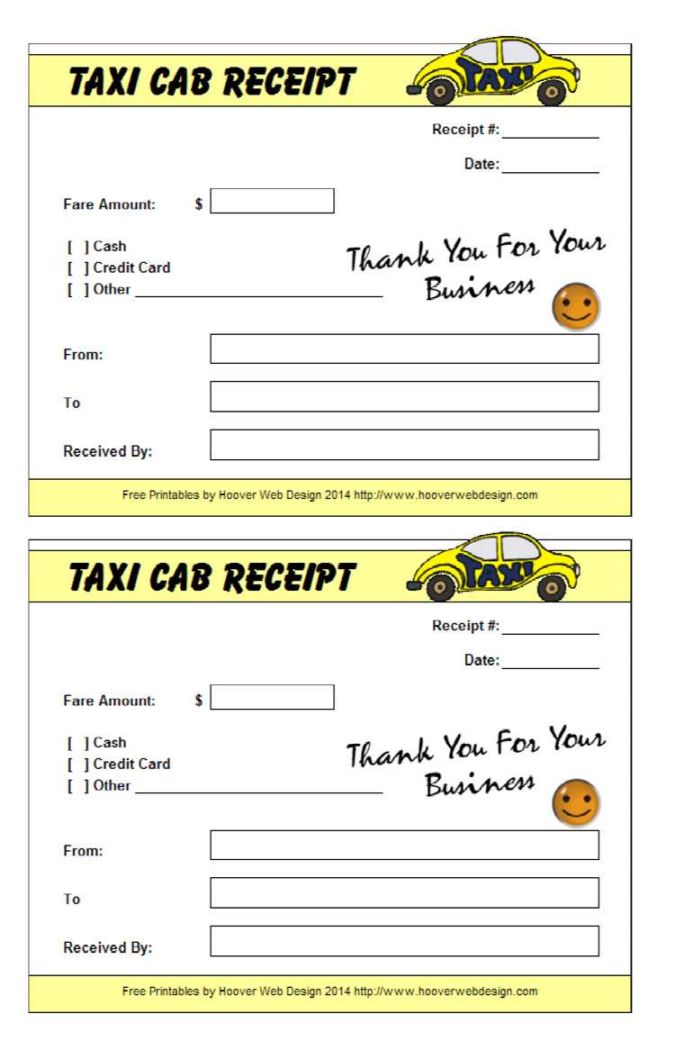 16+ Free Taxi Receipt Templates - Make Your Taxi Receipts Easily With Blank Taxi Receipt Template