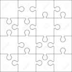 16 Jigsaw Puzzle Blank Template Or Cutting Guidelines In Blank Jigsaw Piece Template