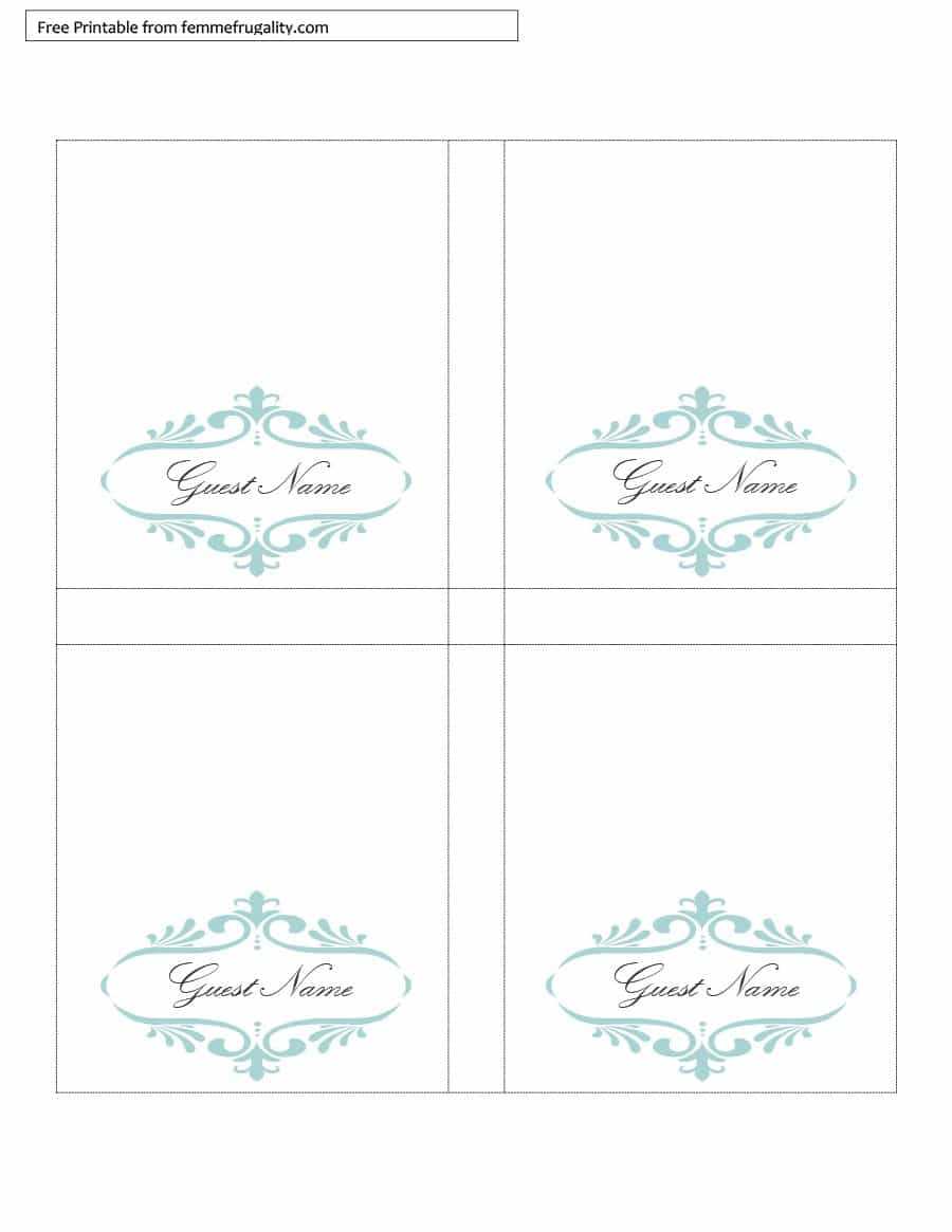 16 Printable Table Tent Templates And Cards ᐅ Templatelab Inside Tent Name Card Template Word