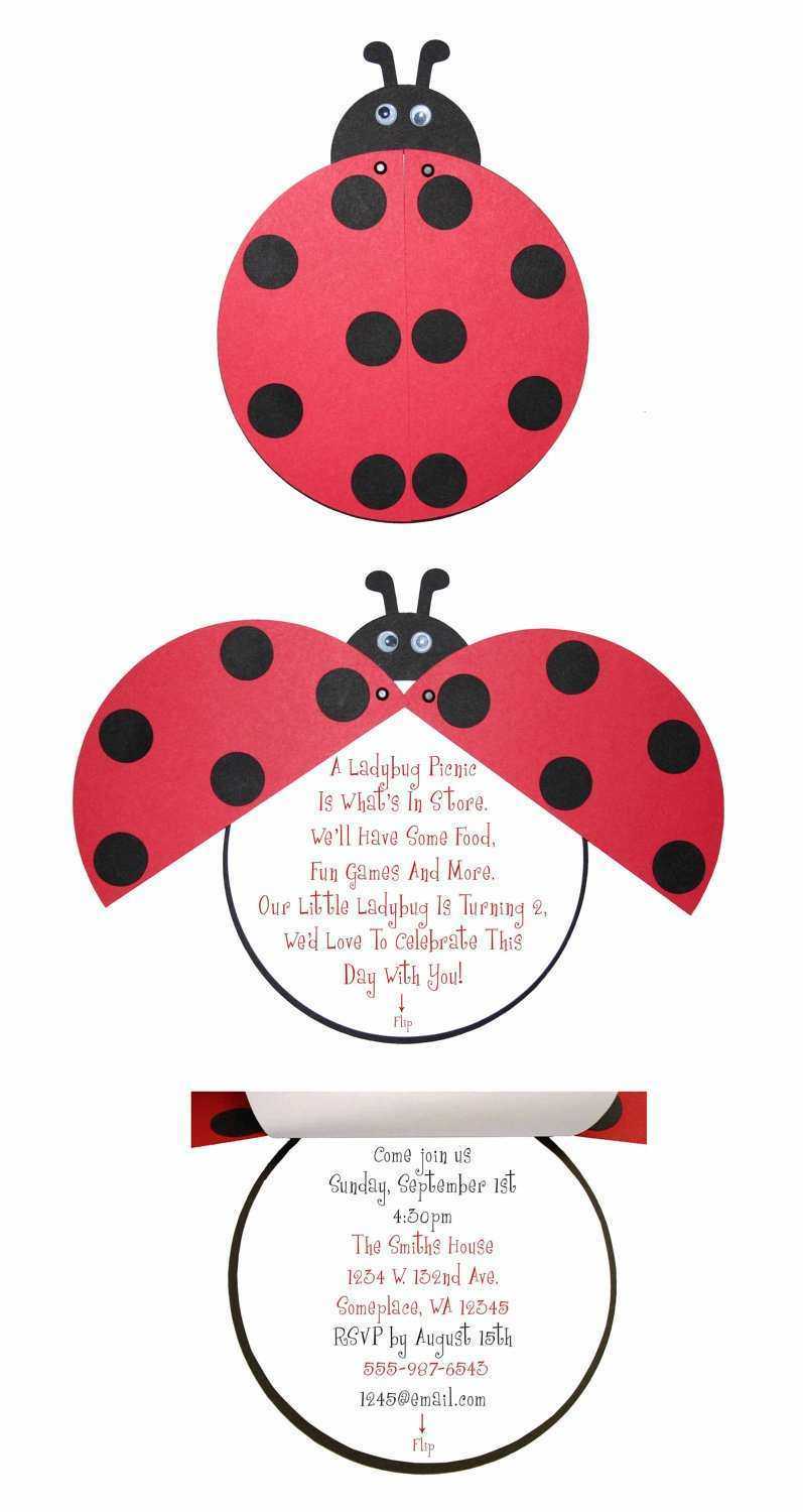 18 Printable Blank Ladybug Invitation Template Now With In Blank Ladybug Template