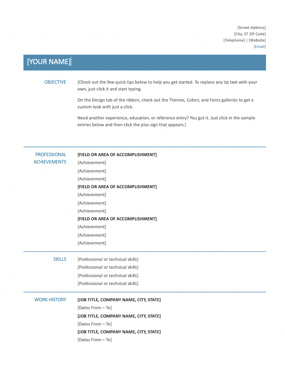 20+ Free And Premium Word Resume Templates [Download] For Another Word For Template