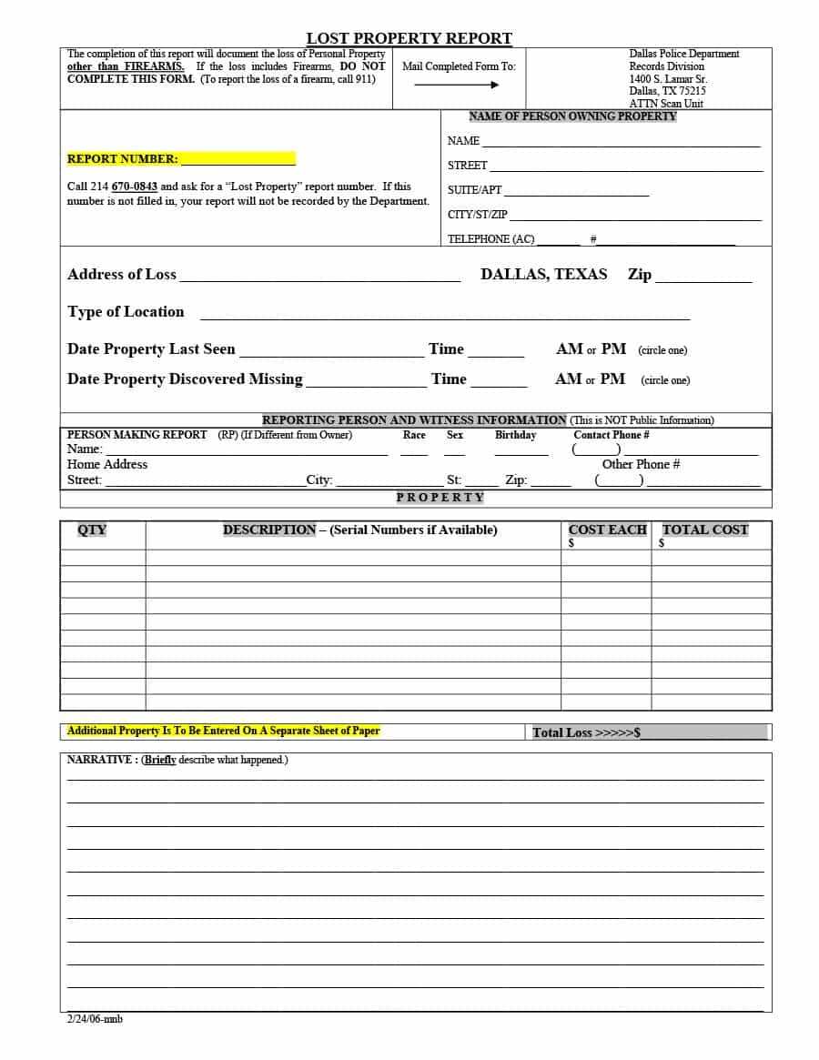 20+ Police Report Template & Examples [Fake / Real] ᐅ Throughout Police Report Template Pdf