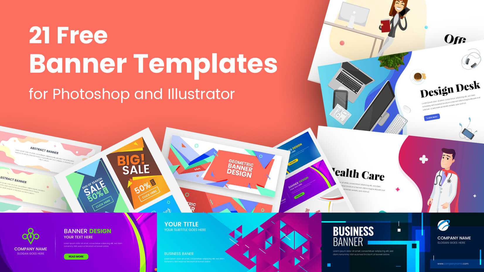 21 Free Banner Templates For Photoshop And Illustrator With Adobe Photoshop Banner Templates