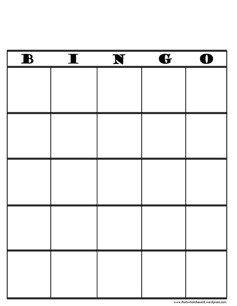 25 Amusing Blank Bingo Cards For All | Kittybabylove Intended For Blank Bingo Template Pdf