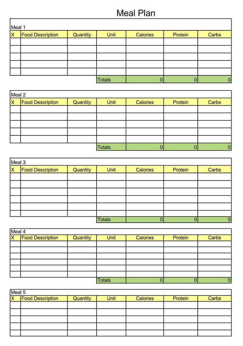 25+ Free Weekly/daily Meal Plan Templates (For Excel And Word) Within Menu Planning Template Word