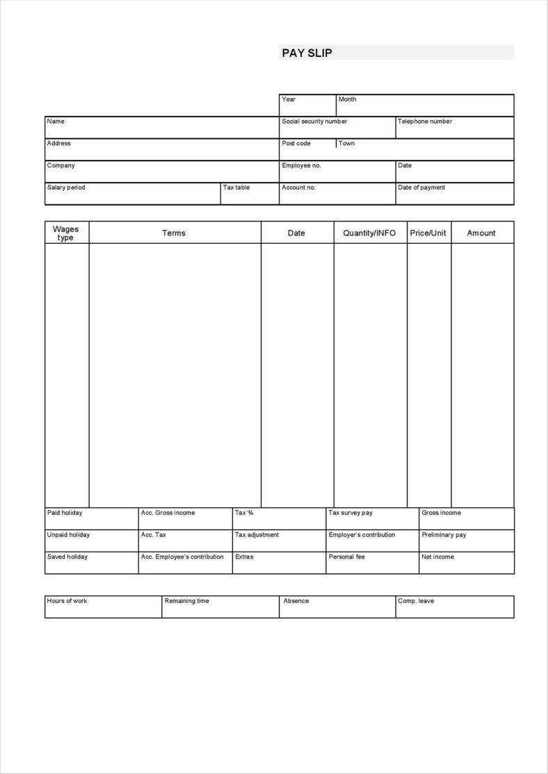 27+ Free Pay Stub Templates - Pdf, Doc, Xls Format Download Pertaining To Blank Pay Stubs Template