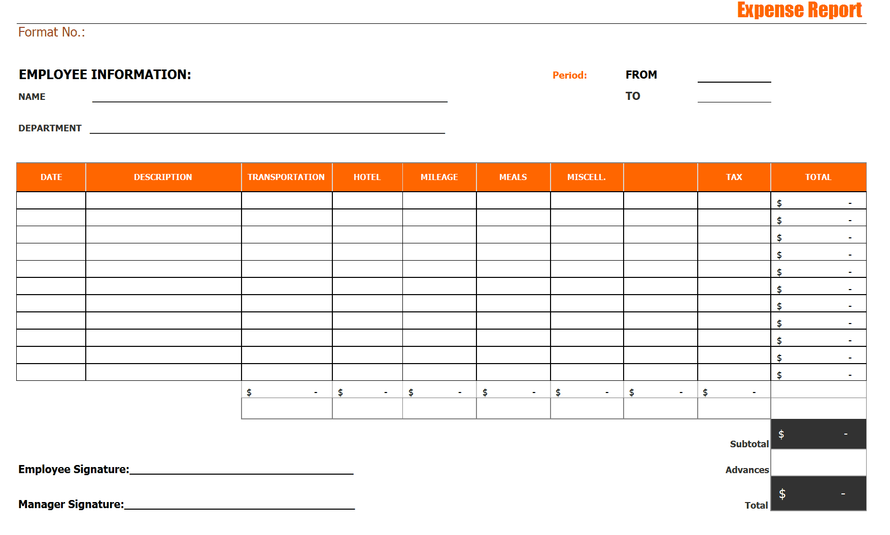 28+ Expense Report Templates – Word Excel Formats Within Daily Expense Report Template