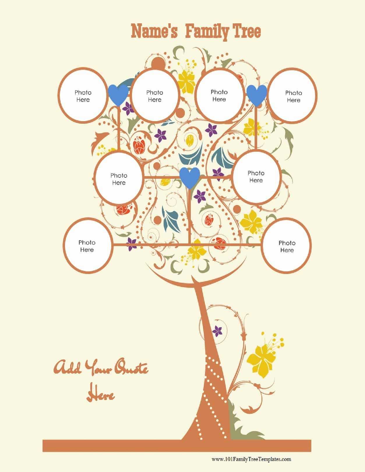 3 Generation Family Tree Generator | All Templates Are Free Pertaining To Blank Family Tree Template 3 Generations
