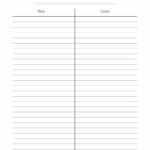 30 Printable T Chart Templates & Examples – Template Archive Regarding Blank Table Of Contents Template