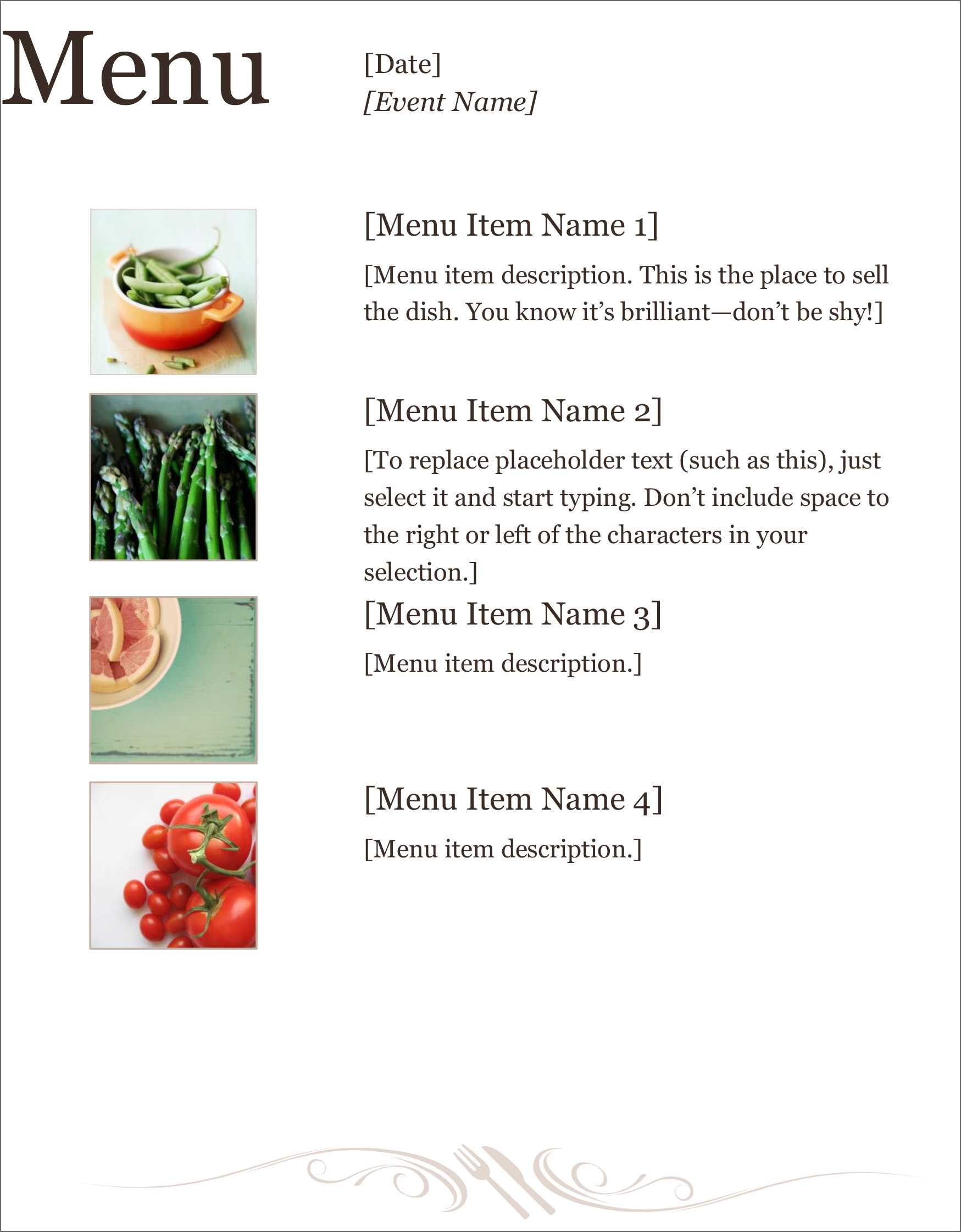 32 Free Simple Menu Templates For Restaurants, Cafes, And In Free Cafe Menu Templates For Word