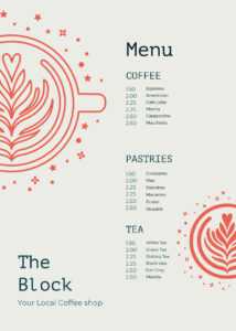 32 Free Simple Menu Templates For Restaurants, Cafes, And intended for Free Cafe Menu Templates For Word