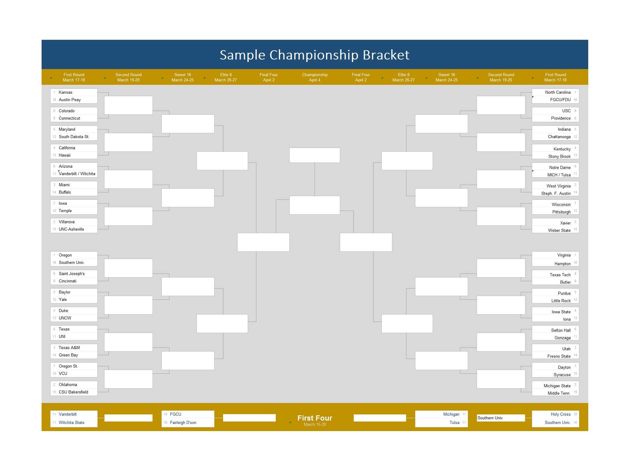 34 Blank Tournament Bracket Templates (&100% Free) ᐅ Within Blank Word Wall Template Free