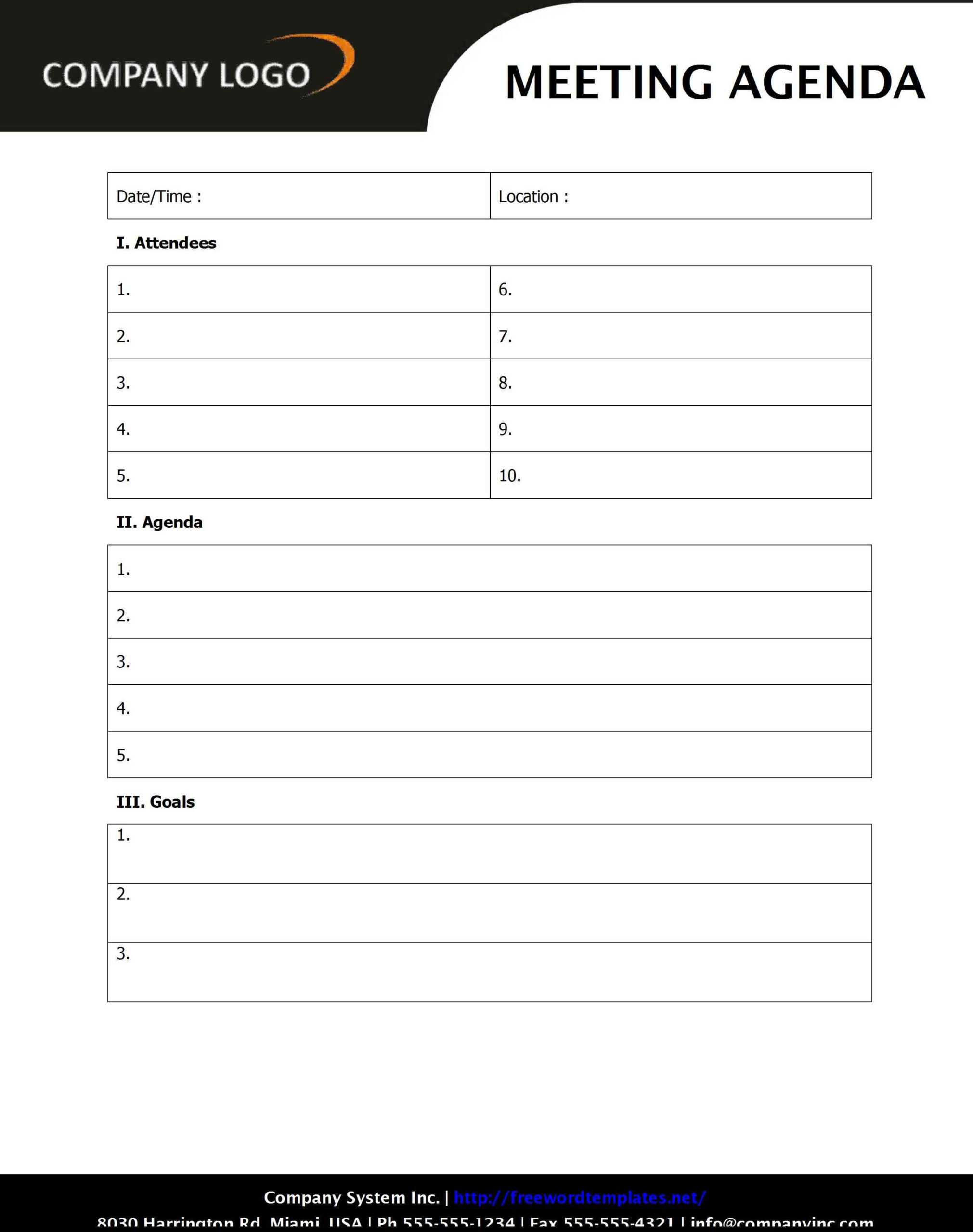 37 Printable Conference Agenda Template Word Templates Inside Free Meeting Agenda Templates For Word