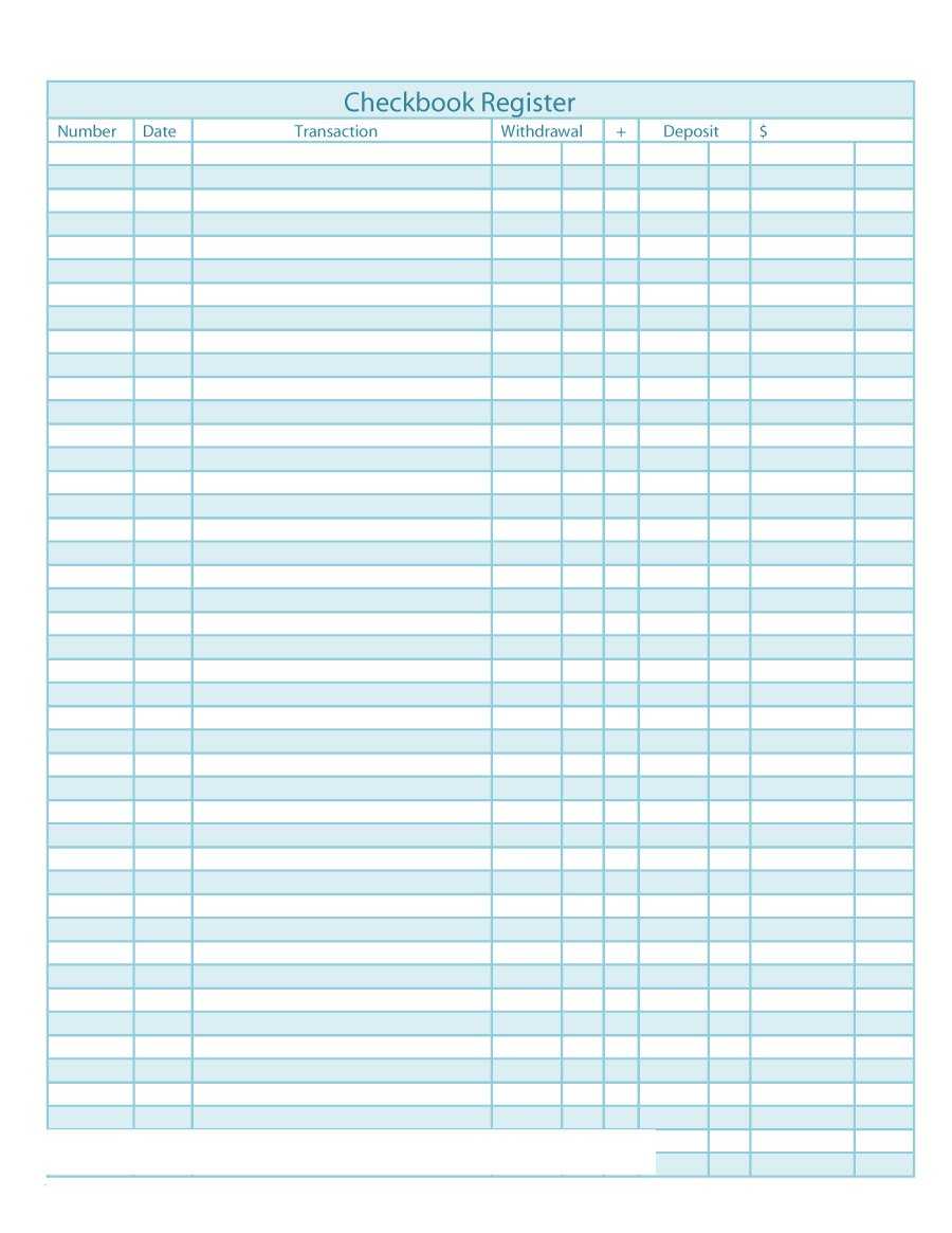 39 Checkbook Register Templates [100% Free, Printable] ᐅ In Print Check Template Word