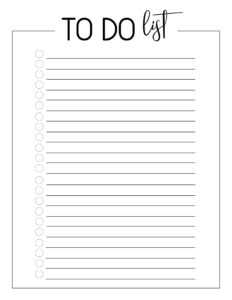 3Cf515 Blank Checklist Templates | Wiring Library with regard to Blank To Do List Template