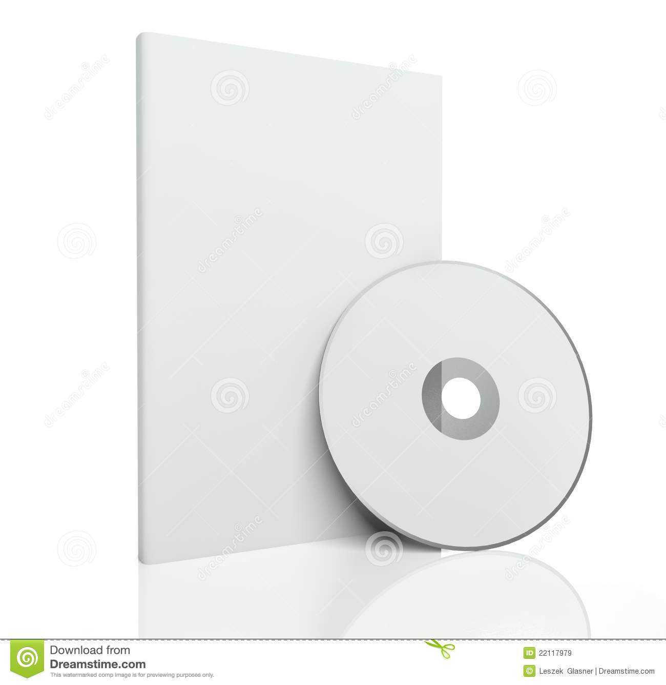 3D Blank Box And Cd Or Dvd Disk Stock Illustration With Blank Cd Template Word