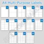 4 Labels Per Sheet Template And Printable White Sticky Inside 8 Labels Per Sheet Template Word