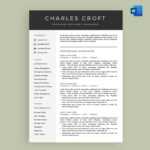 4 Page Resume / Cv Template Package For Microsoft™ Word – The 'charlie' In Microsoft Word Resumes Templates