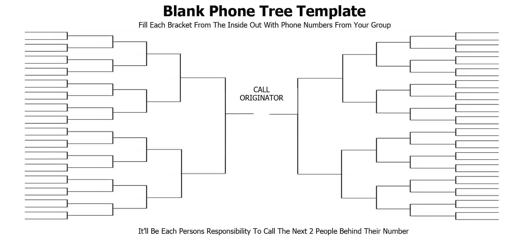 4 Phone Tree Templates – Word Excel Formats For Calling Tree Template Word