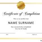40 Fantastic Certificate Of Completion Templates [Word Within Blank Certificate Of Achievement Template
