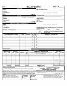 40 Free Bill Of Lading Forms &amp; Templates ᐅ Templatelab regarding Blank Bol Template