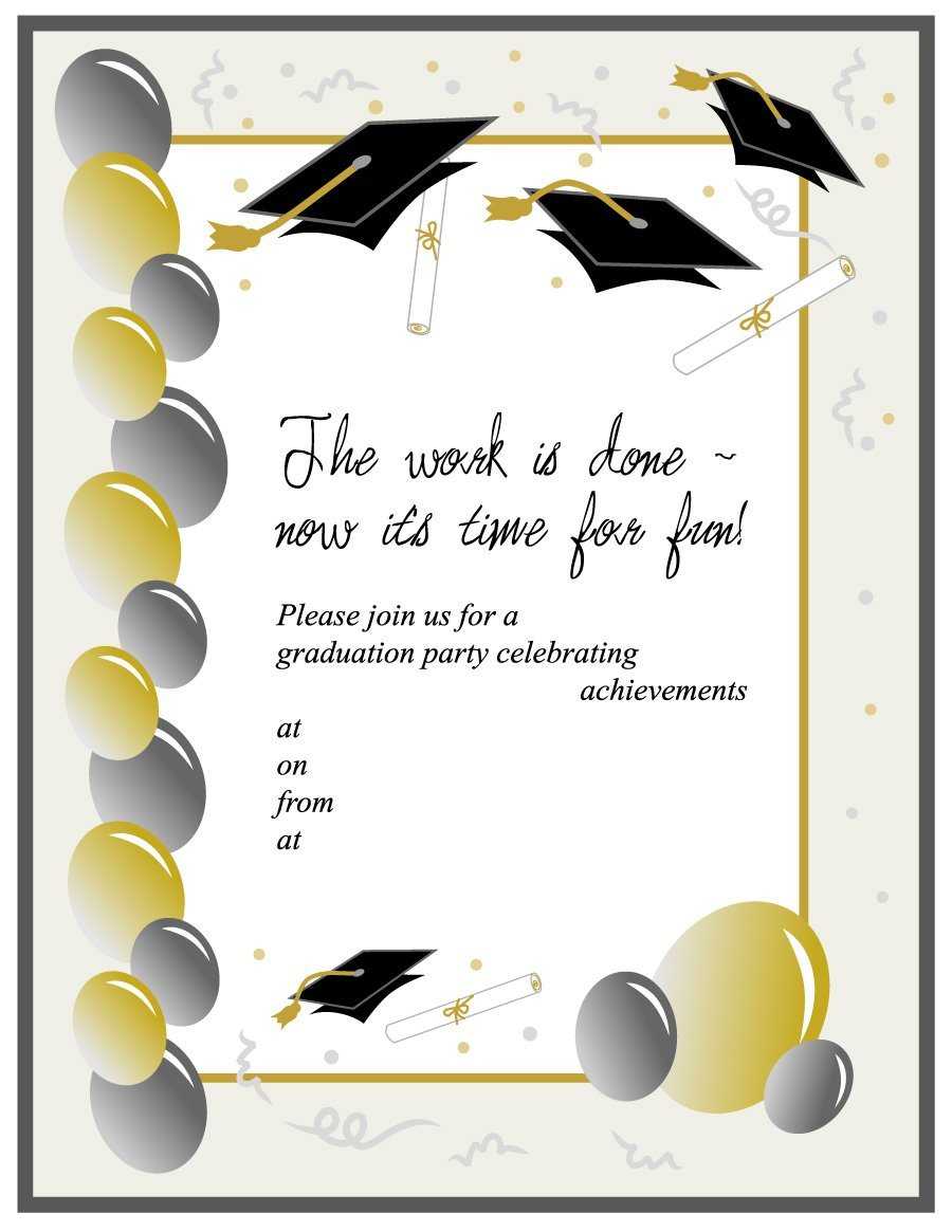 40+ Free Graduation Invitation Templates ᐅ Templatelab Intended For Graduation Party Invitation Templates Free Word