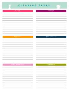 40 Printable House Cleaning Checklist Templates ᐅ Templatelab regarding Blank Cleaning Schedule Template