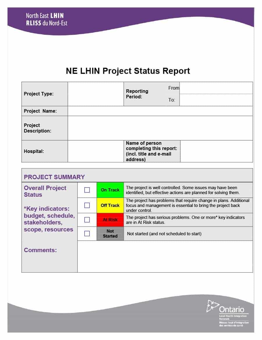 40+ Project Status Report Templates [Word, Excel, Ppt] ᐅ In One Page Project Status Report Template