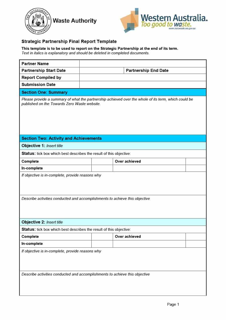 40+ Project Status Report Templates [Word, Excel, Ppt] ᐅ Inside One Page Status Report Template