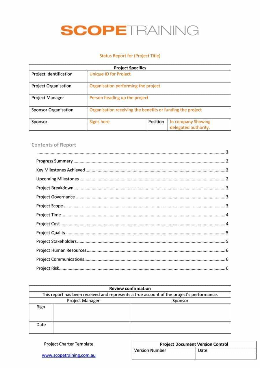 40+ Project Status Report Templates [Word, Excel, Ppt] ᐅ Intended For Playbill Template Word