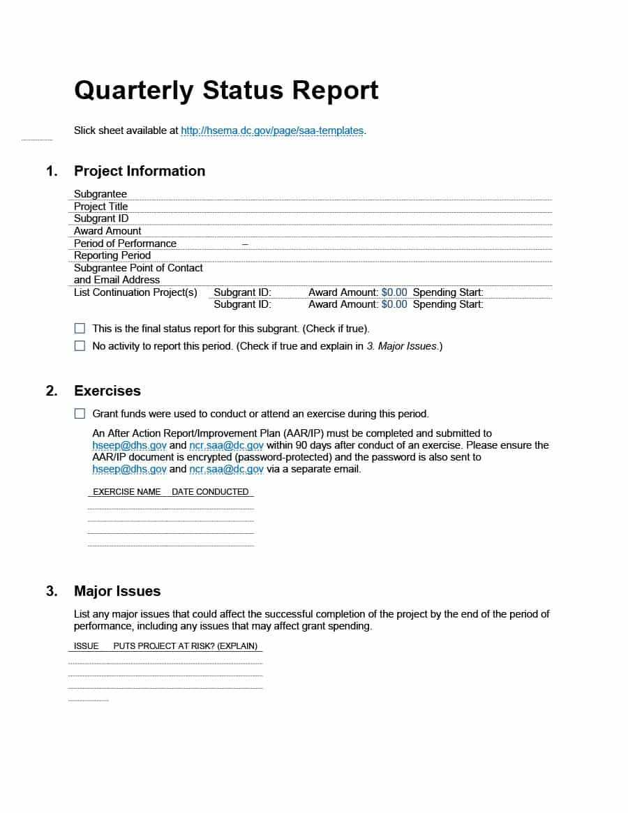 40+ Project Status Report Templates [Word, Excel, Ppt] ᐅ With Regard To Project Status Report Email Template