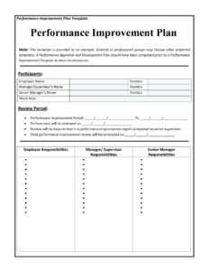 43 Free Performance Improvement Plan Templates &amp; Examples with regard to Performance Improvement Plan Template Word