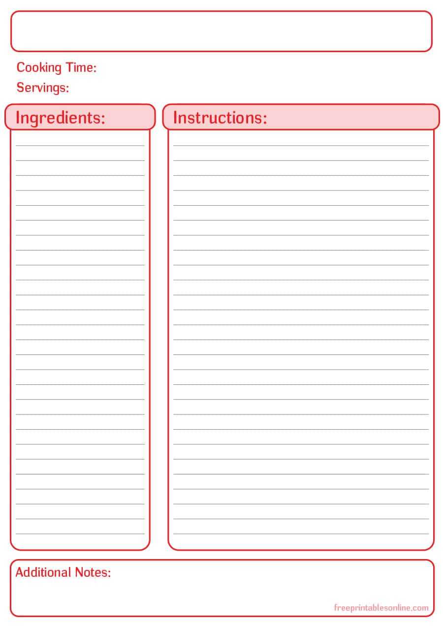 44 Perfect Cookbook Templates [+Recipe Book & Recipe Cards] Inside Full Page Recipe Template For Word