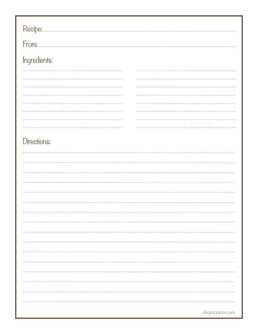 44 Perfect Cookbook Templates [+Recipe Book & Recipe Cards] Inside Full Page Recipe Template For Word