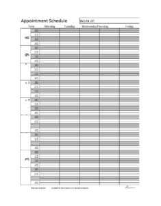 45 Printable Appointment Schedule Templates [&amp; Appointment within Appointment Sheet Template Word