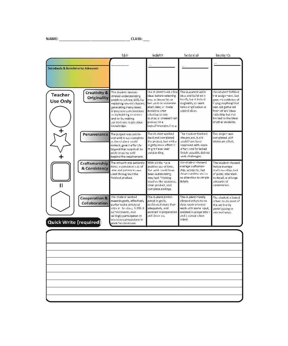 46 Editable Rubric Templates (Word Format) ᐅ Templatelab Intended For Making Words Template