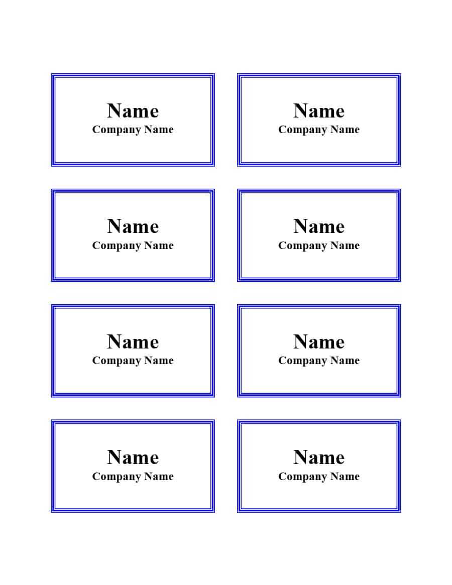 47 Free Name Tag + Badge Templates ᐅ Templatelab For Visitor Badge Template Word
