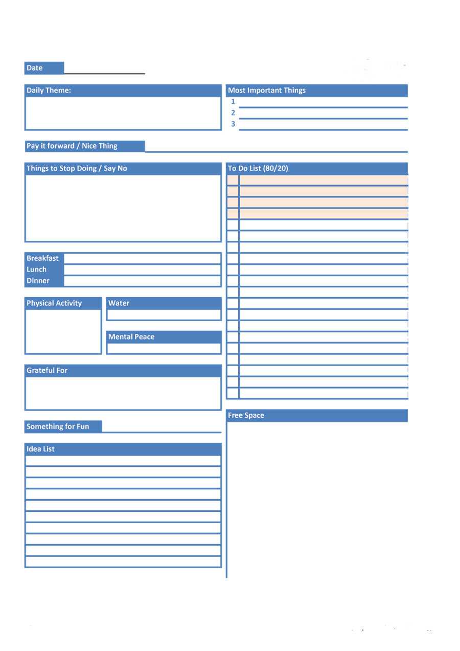 47 Printable Daily Planner Templates (Free In Word/excel/pdf) Intended For Daily Task List Template Word